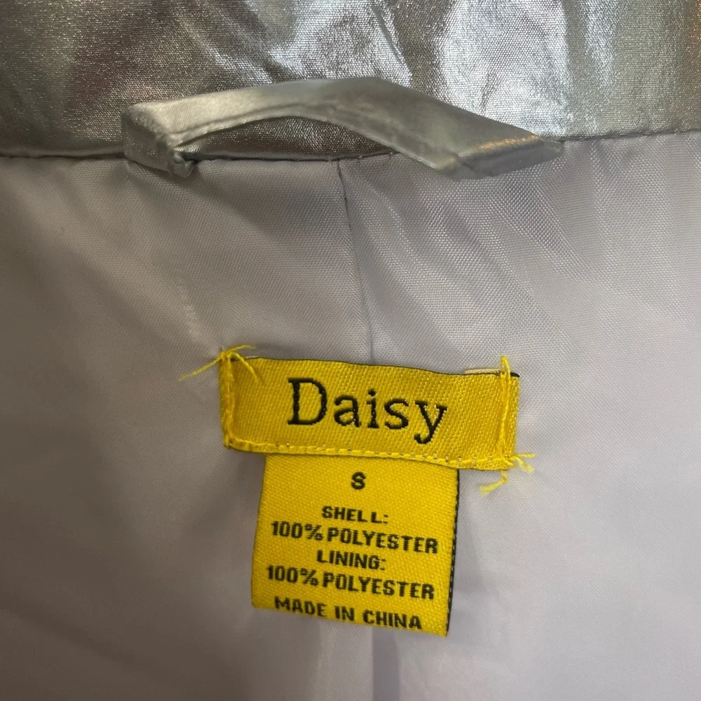 Puffer Vest | Cropped Silver Bikercore - Picture 7 of 9